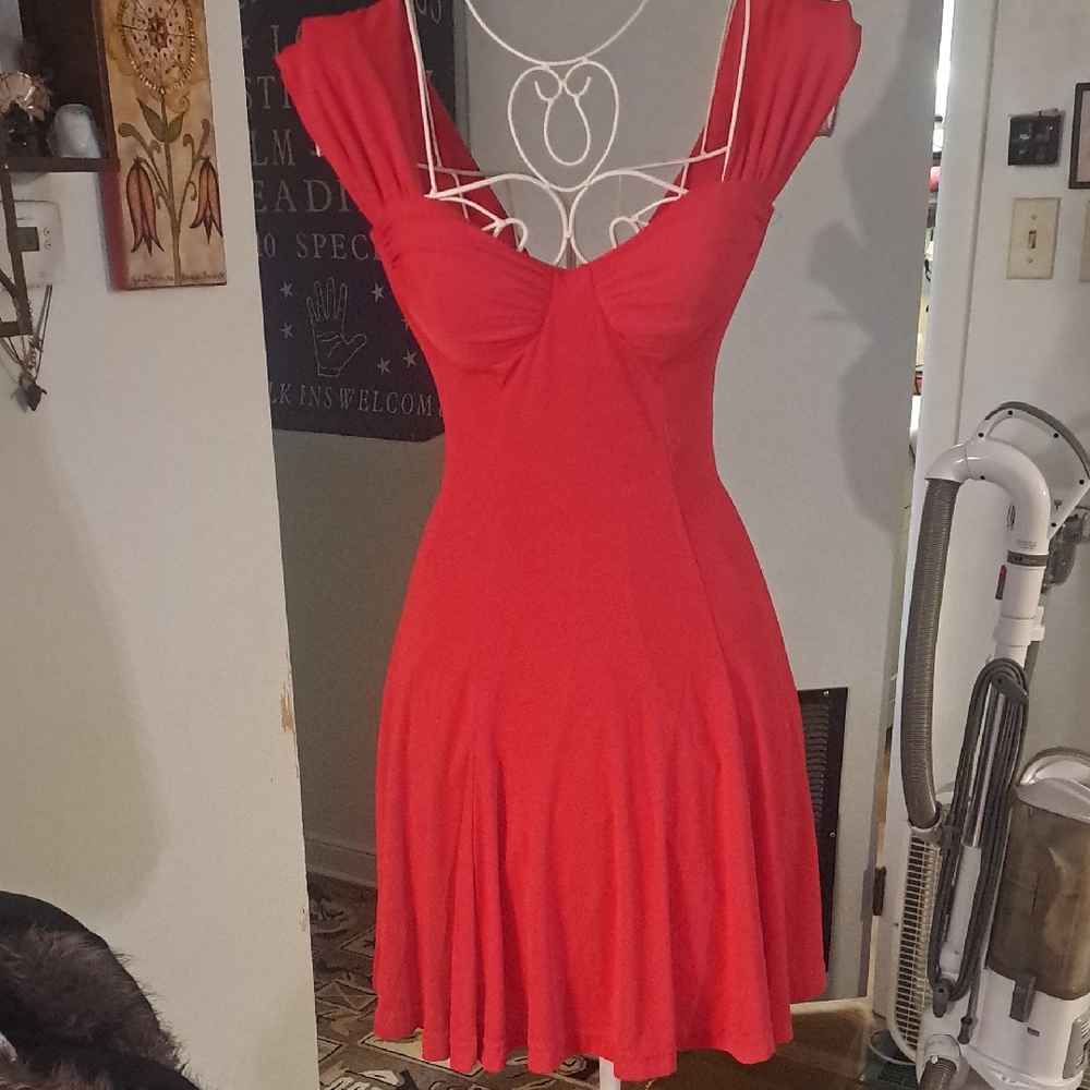 Sexy Vintage Red Party Dress, Sz M